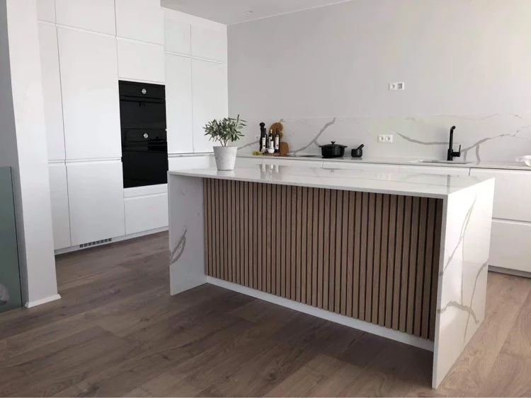 Acuwood hvíttuð eik/grátt 60x240